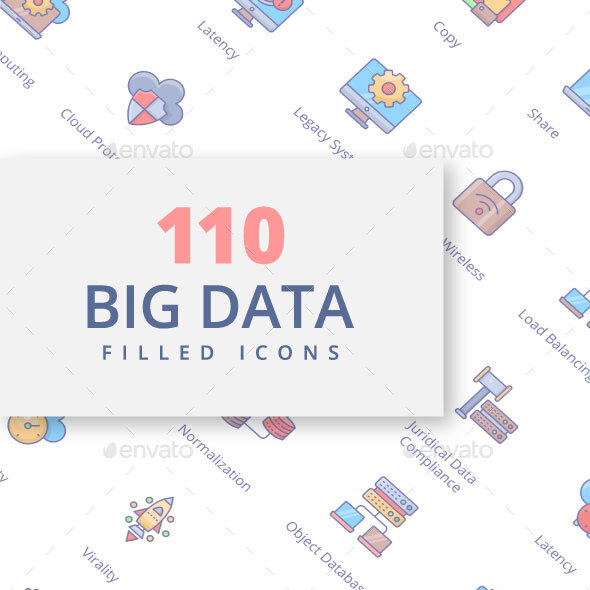Big Data Filled Icons