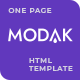Modak One Page HTML Template - ThemeForest Item for Sale