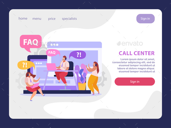 Online Support Landing Page