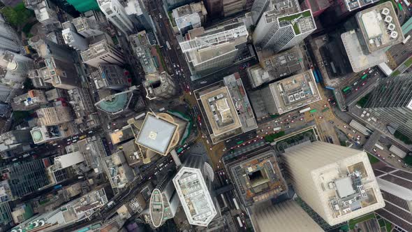 Top view of Hong Kong city