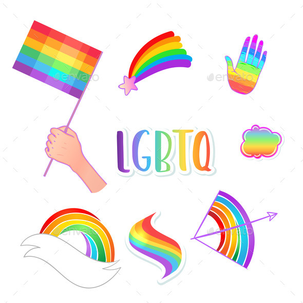 Rainbow Colored Icon. Gay Pride. LGBT Concept