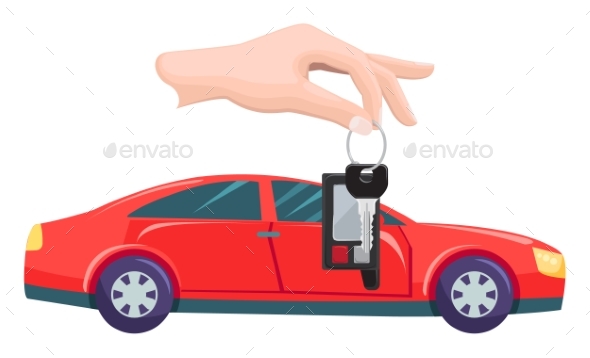 Car Property and Keys in Hands Buying Vehicle