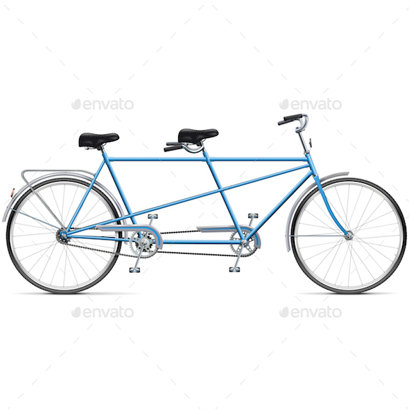 Vector Bicycle Tandem