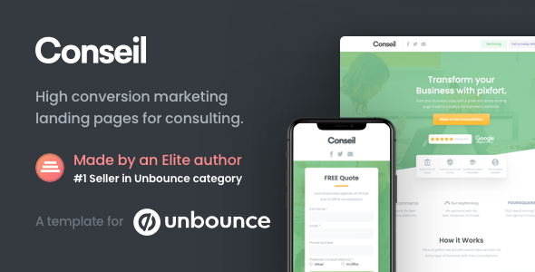 Conseil | Consulting Business Unbounce Template