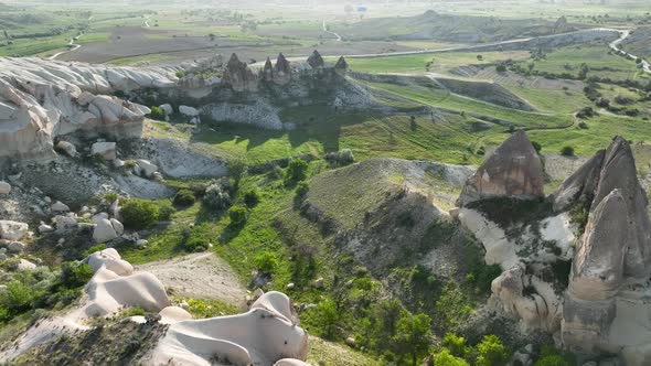 The best landscapes of Cappadocia aerial view 4 K