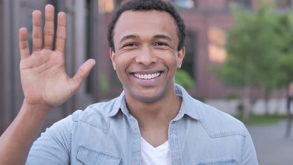 Hello, Welcoming African Man Standing Outdoor