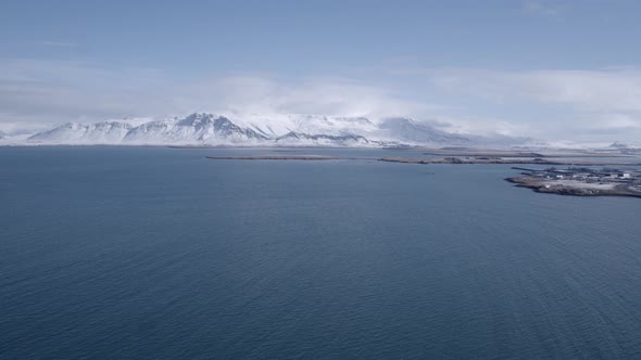 Iceland Mountains and Sea