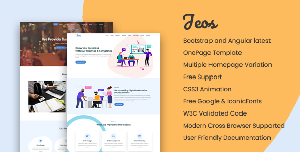 Jeos - Onepage Angular Template