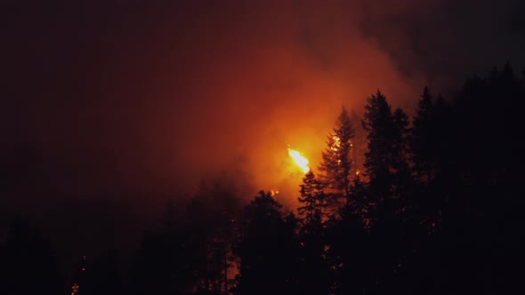 Forest Fire Near Portland Oregon