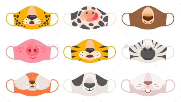 Medical Mask with Animals Faces