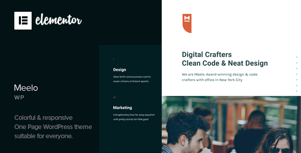 Meelo - Corporate One Page WordPress Theme