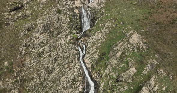 Large waterfall in the middle of Valle del Jerte, Spain