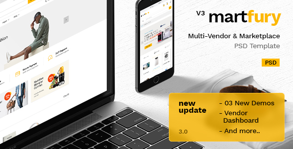 MartFury | Multi-Vendor & Marketplace eCommerce PSD Template