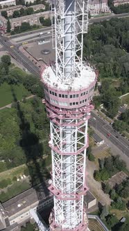 Kyiv, Ukraine TV tower Vertical video