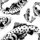 Fish pattern. Marine texture. Seamless textile. Silver decorative pattern. - GraphicRiver Item for Sale