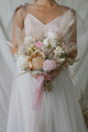 Bride with wedding dress and bouquet - PhotoDune Item for Sale