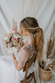 Bride with wedding dress and bouquet - PhotoDune Item for Sale