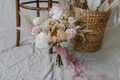 Wedding bouquet near wooden chair - PhotoDune Item for Sale