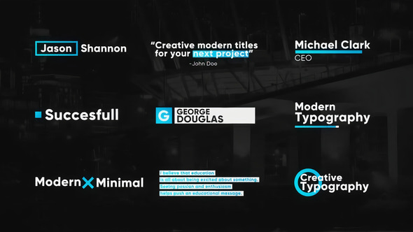 Modern Titles & Lower Thirds alt