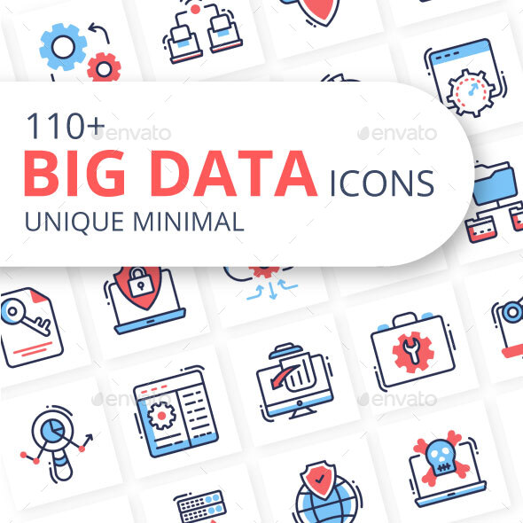 Big Data Minimal Icons