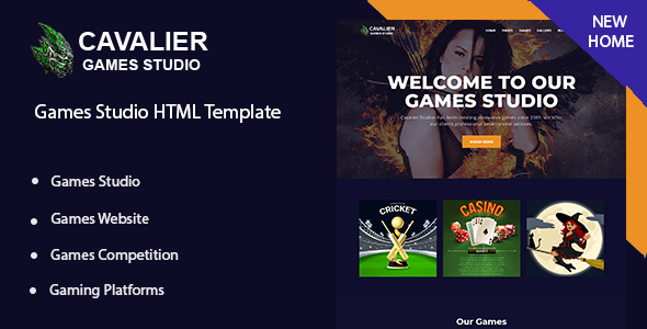 Cavalier - Games Studio HTML Template