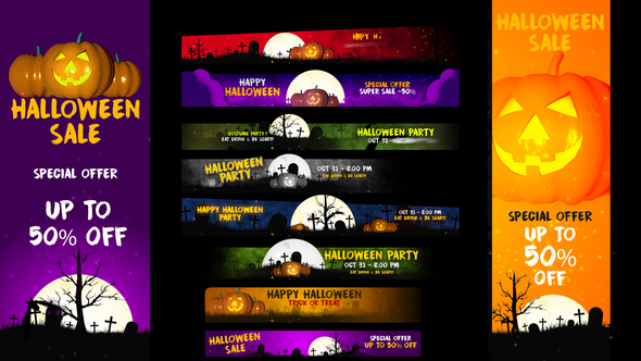 Happy Halloween Banner 4K