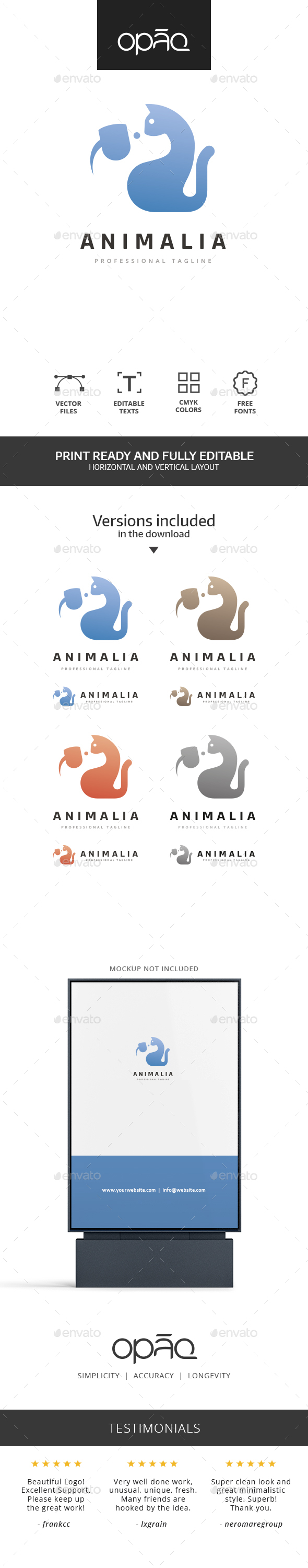 Cat And Dog Animal Logo
