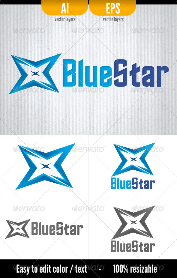 Blue Star - Logo Template