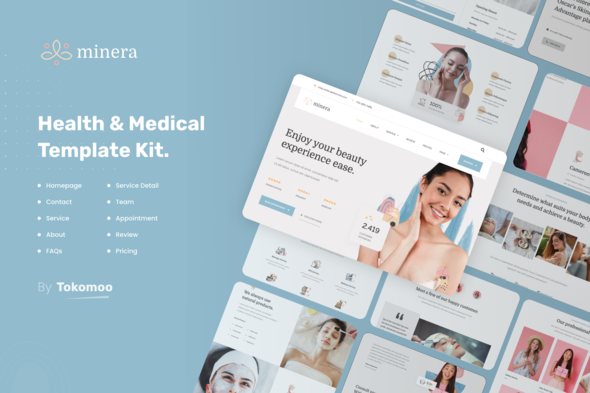 Minera | Skincare & Dermatology Elementor Template Kit