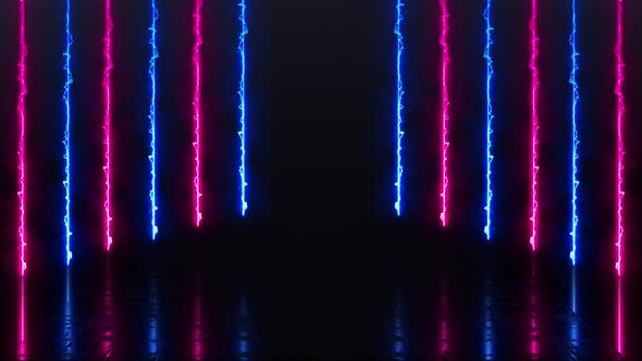 Abstract Neon Lines Background