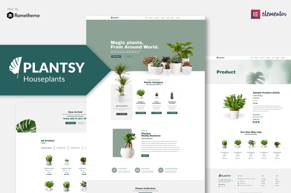 Plantsy - Houseplants Elementor Template Kit