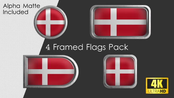 Framed Denmark Flag Pack
