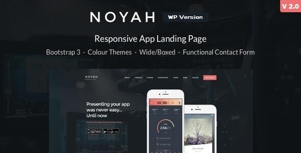 Noyah - App Landing WordPress Theme