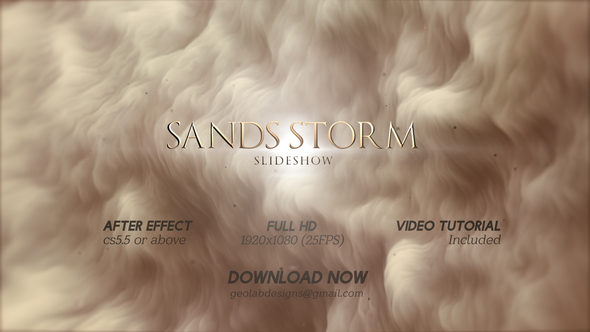Sands Storm Slideshow  l  Dust Particles Titles  l  Golden Dust Titles