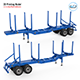 Trailer for Carrying Logs 3D Printing Model - 3DOcean Item for Sale