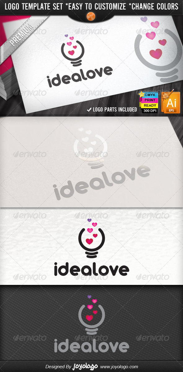 Fresh Bright Think Love Creative Idea Logo Design