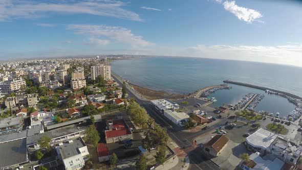 Amazing Panoramic View Over Larnaca City in Cyprus, Beautiful Landscape