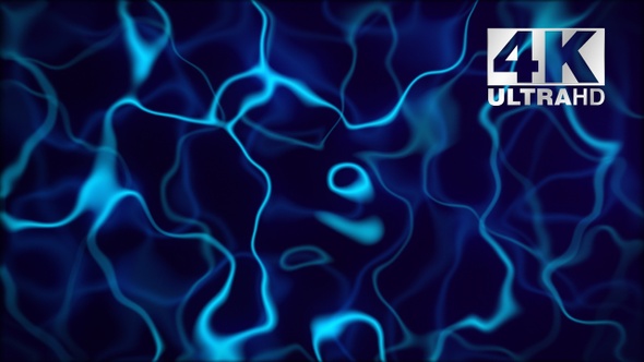 Abstract Blue Glowing Wavy liquid flow reflection Background Loop