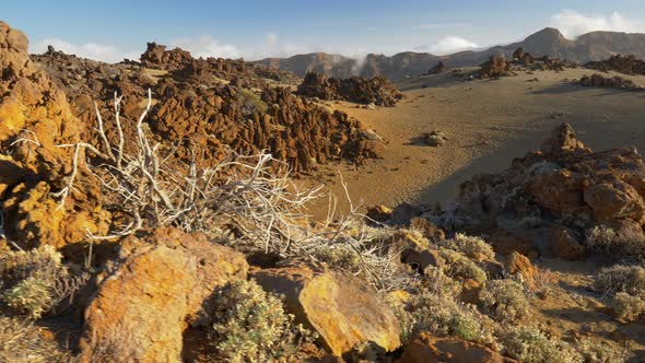 Volcanic Landscape in Teide National Park, Tenerife, Canary Islands, Spain, Landscape with Rocks