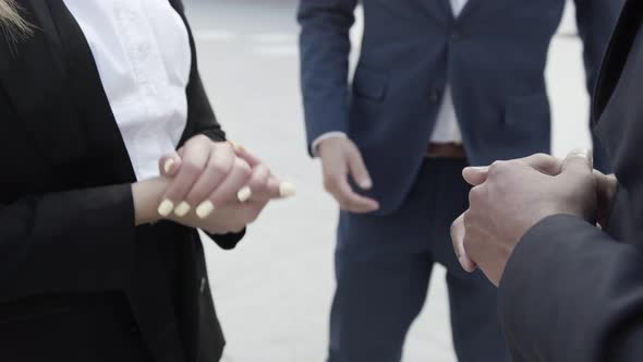 Professional in Formal Suits Meeting, Shaking Hands