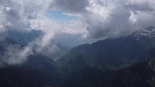 Incredible Views in the Albanian Alps Summer's Day in Albania in the Mountains Morning View of