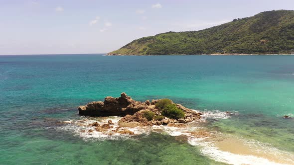 Aerial View Around Mini Isle In Front Ya Nui Beach