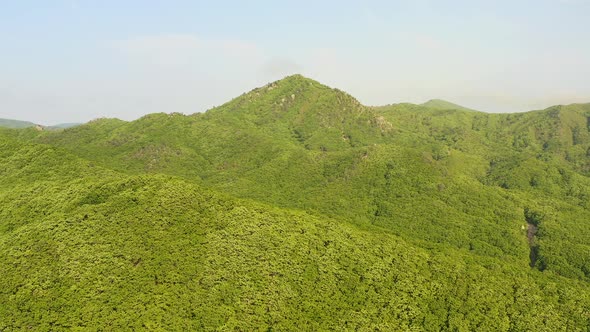 Cinematic Shot of Endless Mountains and Forests in the Russian Far East