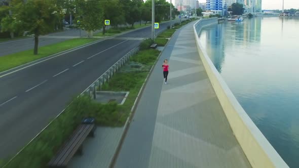 Runner Woman Running In City Exercising Outdoors 15