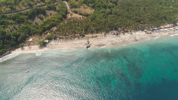 Sandy Beach in a Tropical Resort