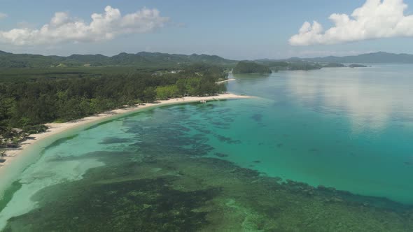 Seascape with Beach and Sea. Philippines, Luzon