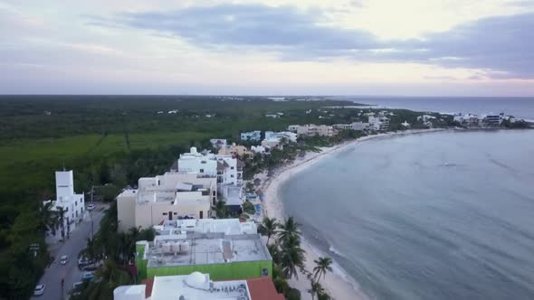 Aerial view on Akumal bay resort - Yucatan - Mexico