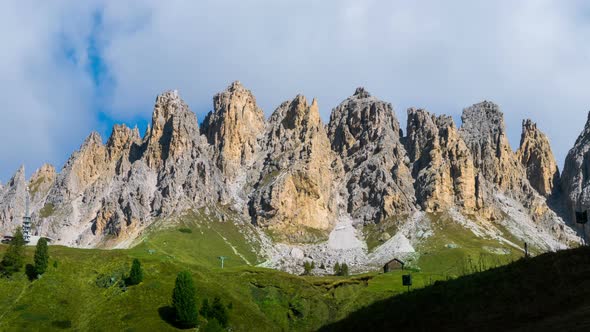 Time Lapse of Dolomites Italy Pizes De Cir Ridge