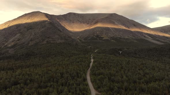 Beautiful Sunset in a Mountain Valley