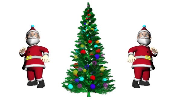 Christmas Tree and Santa